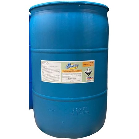 Blue Wolf 125 Sodium Hypochlorite 55G Drum BW-BLA55